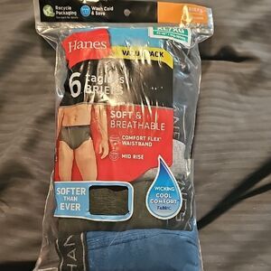 Hanes Black and Blue Briefs Moisture-Wicking Comfort